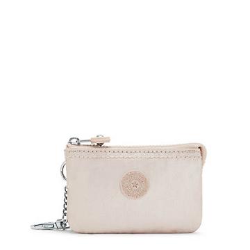 Kipling Creativity Mini Pouch Metallic Keychain Tassen Wit | BE 2104MQ